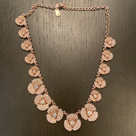 Kate spade rose gold flower necklace